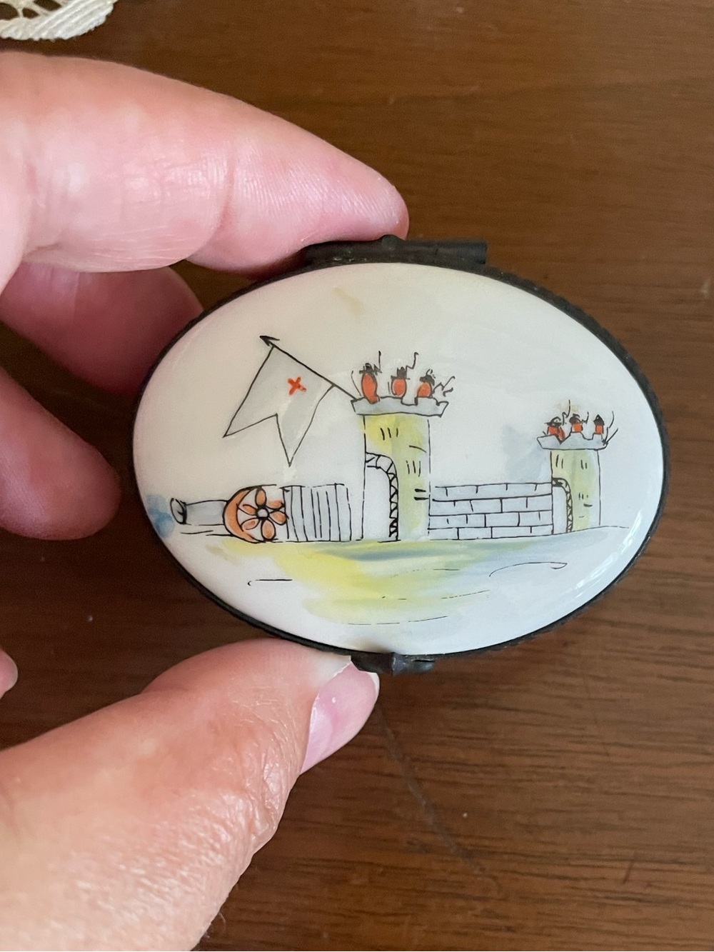 Limoges Bastille Trinket Box Genuine.